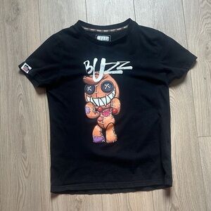 Black Kids T-Shirt with Graphic Print BUZZ